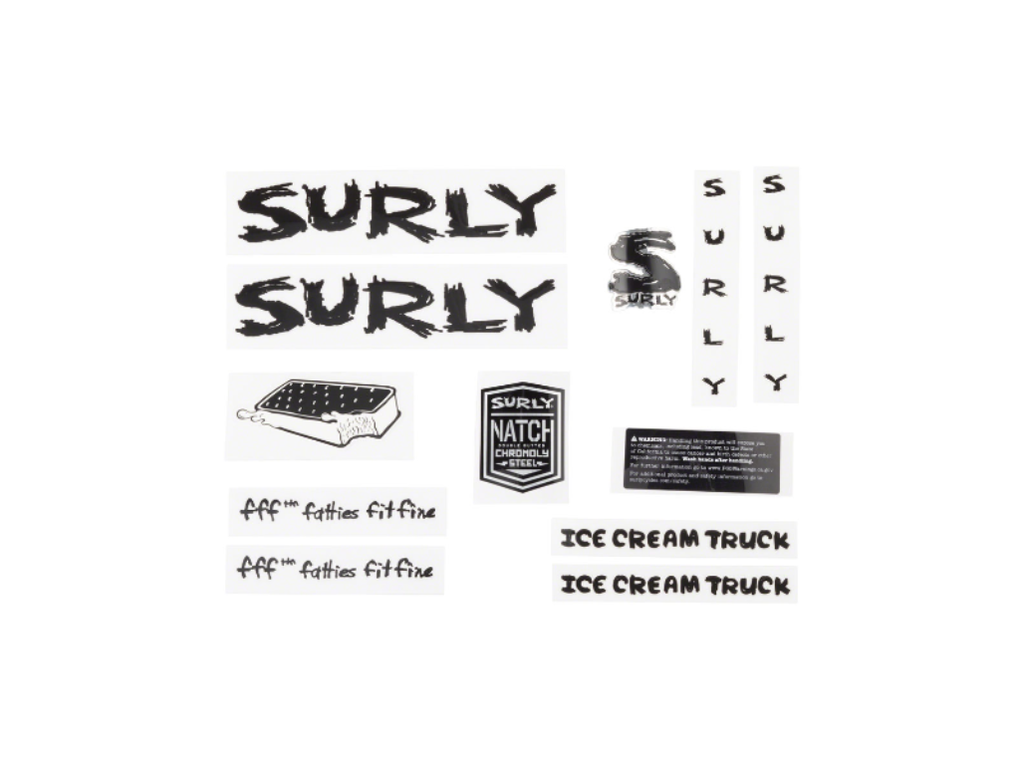 [MA2622] Ice Cream Truck Decal Set Black