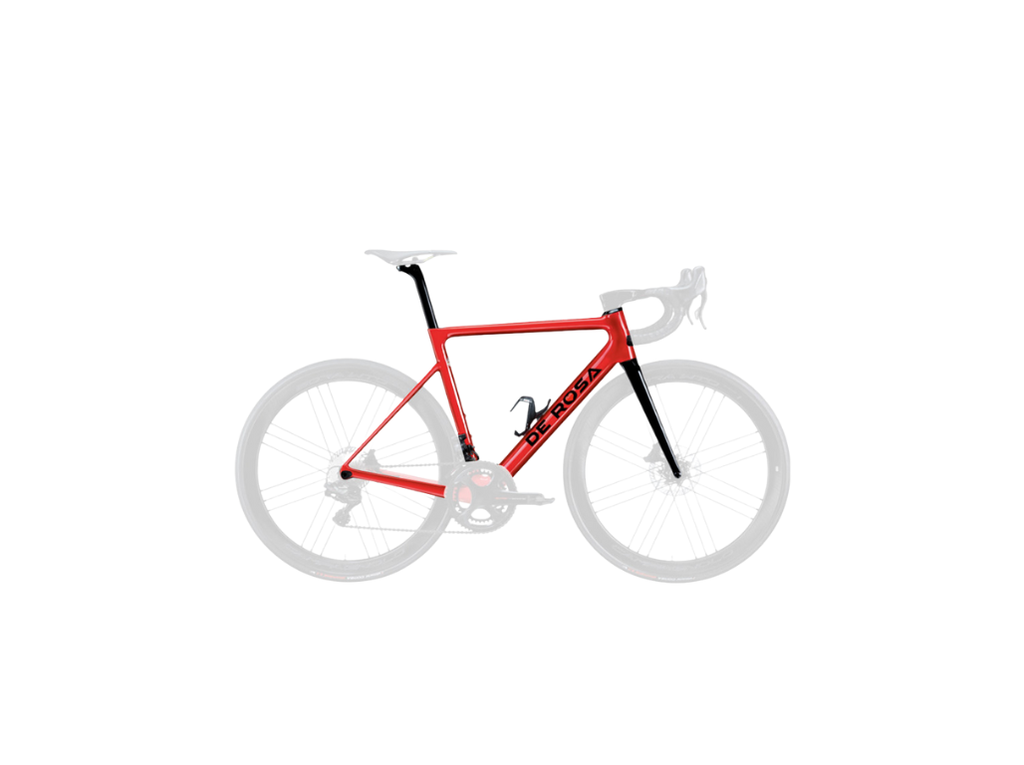 [87149110-28] Merak Disk Frame With Accessories + N° 5 Metron Handlebar Painted + Thru Axle (50, Rosso Cofidis)