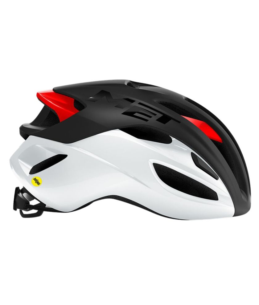 MET HEL RIVALE MIPS CE BLACK WHITE RED | MATT GLOSSY M (3HM132CE00MWR1)
