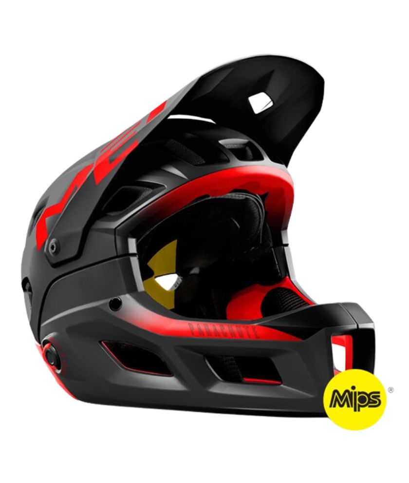 MET HEL PARACHUTE MCR MIPS CE BLACK RED | MATT GLOSSY L (3HM120CE00LNR2)
