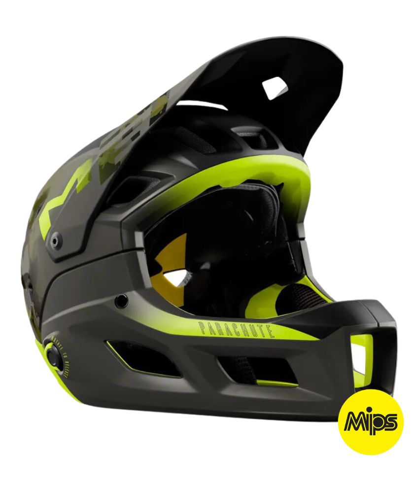MET HEL PARACHUTE MCR MIPS CE CAMO LIME GREEN | MATT GLOSSSY L (3HM120CE00LCA1)