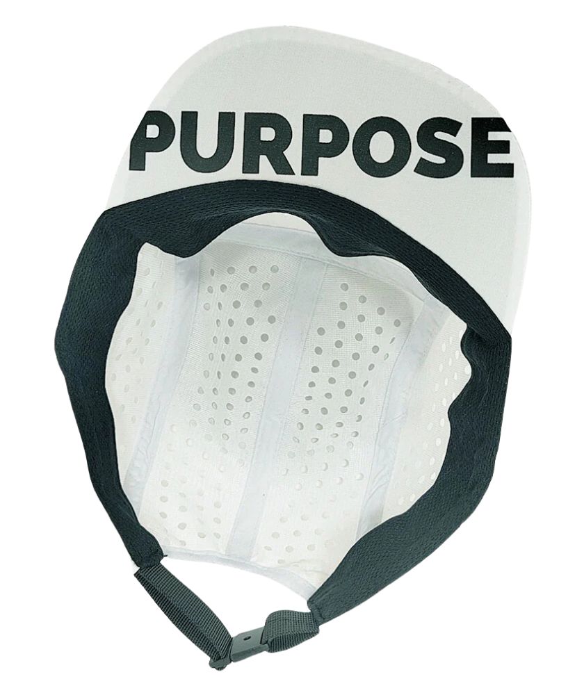 White 5-Panel Camper Cycling and Running Cap