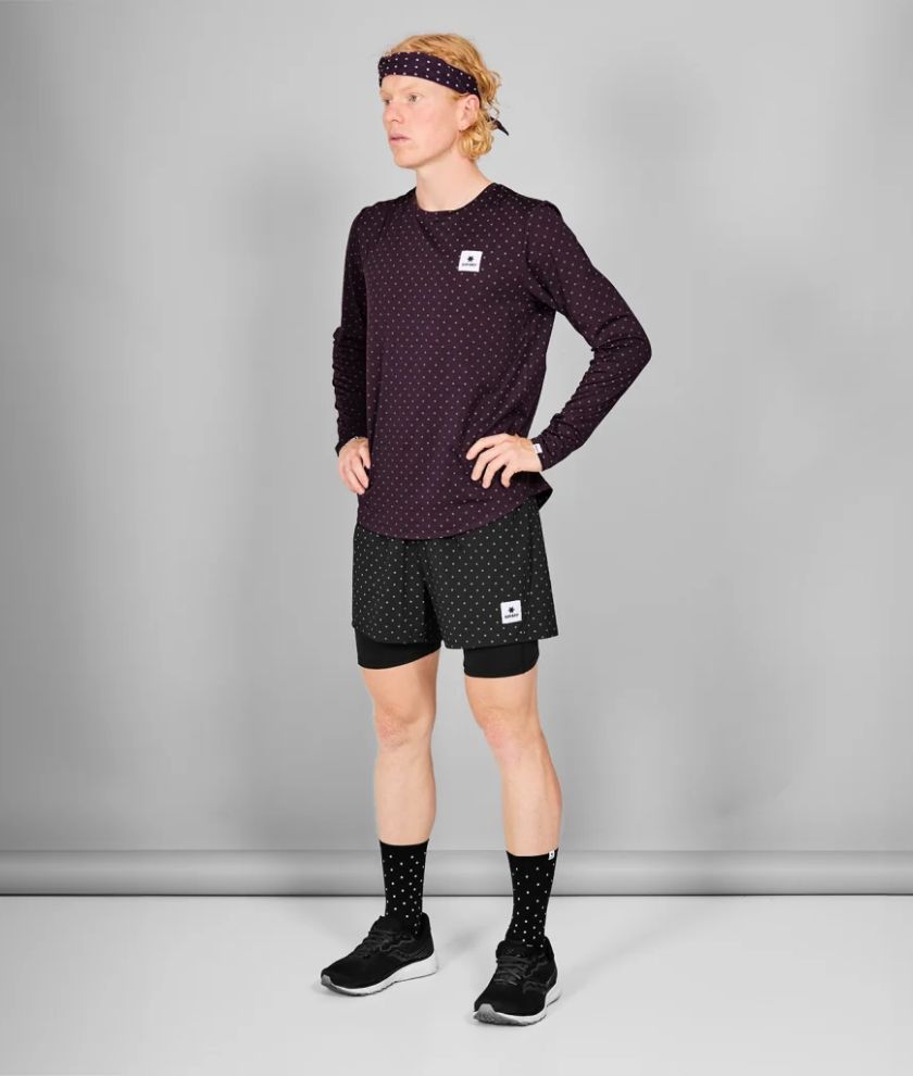 Reflective Polka Pace 2 In 1 Shorts 5"