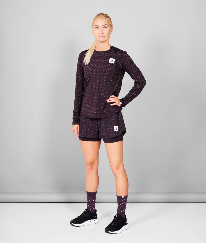 W Reflective Polka Pace 2 In 1 Shorts 3"