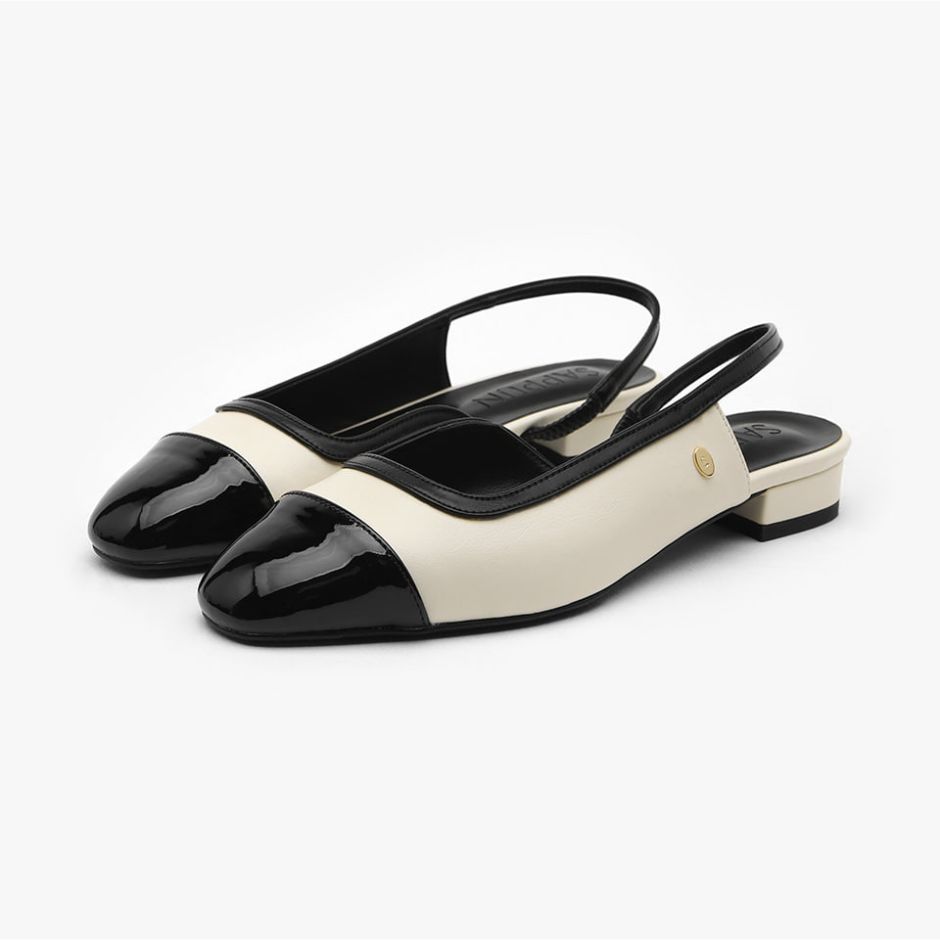 Bailey Two Tone Slingback Flats (2cm)