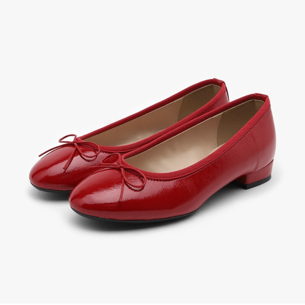 Lovellie Enamel Ribbon Flats (2cm)