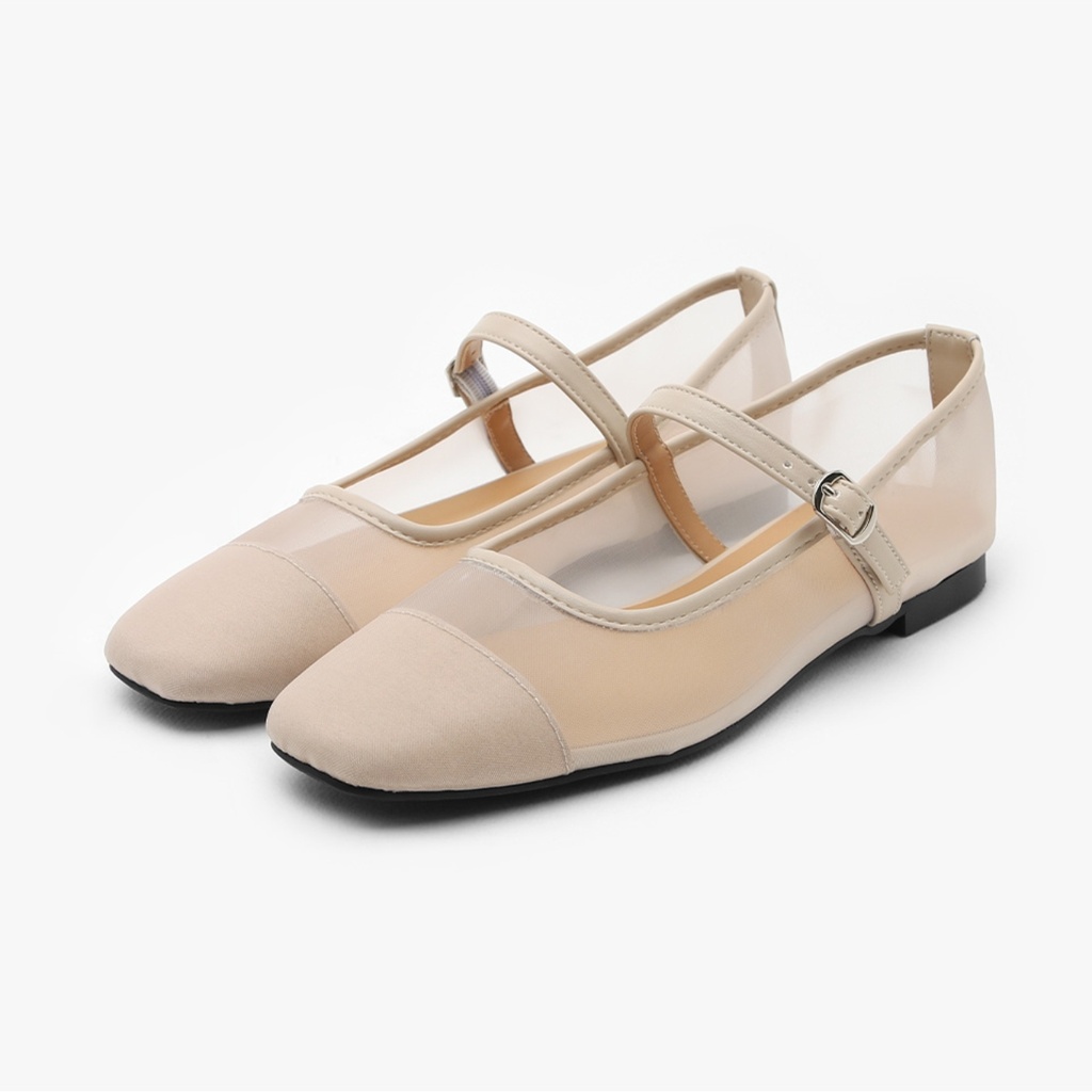 Maniel Mesh Maryjane Flats (1cm)