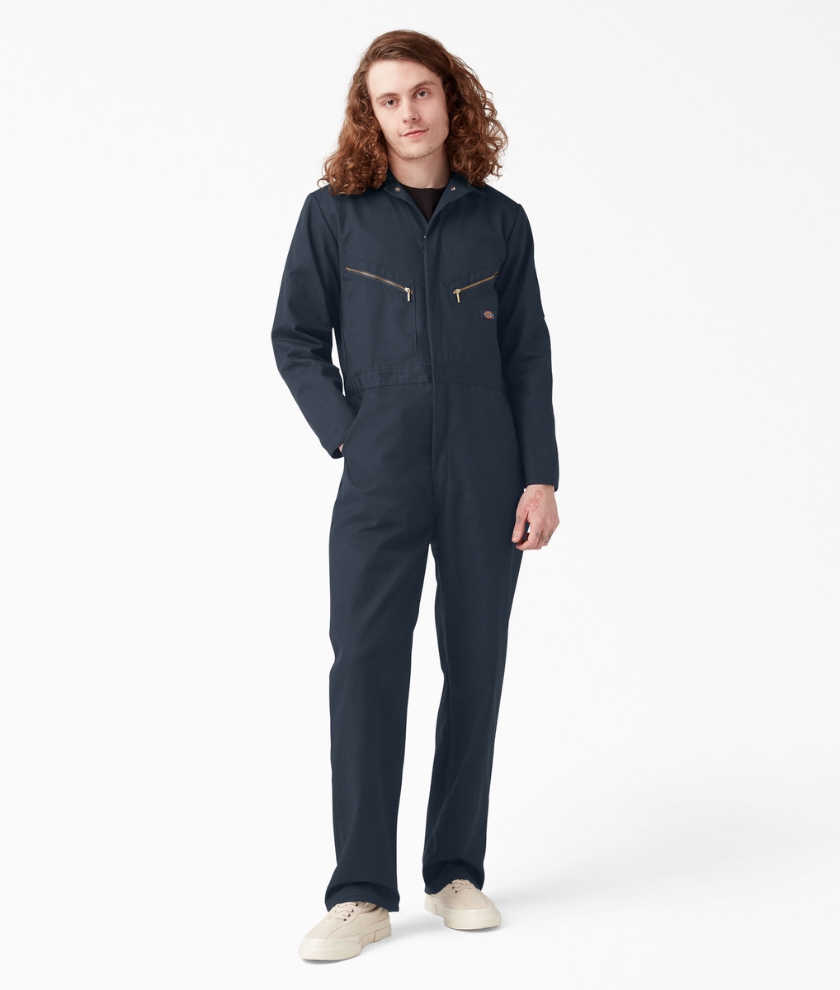  Long Sleeve Zipper Pocket Coverall