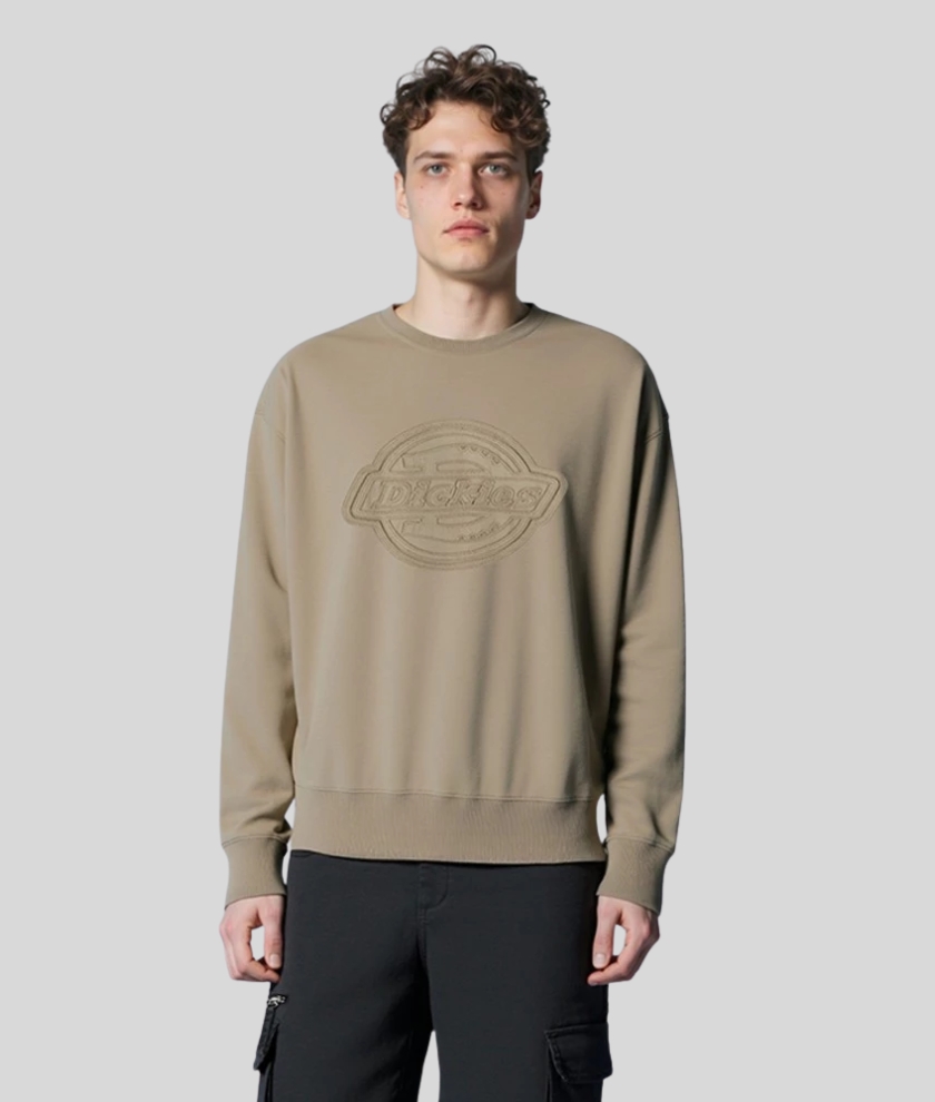  French Terry Patch Embroidery Logo Crew Neck
