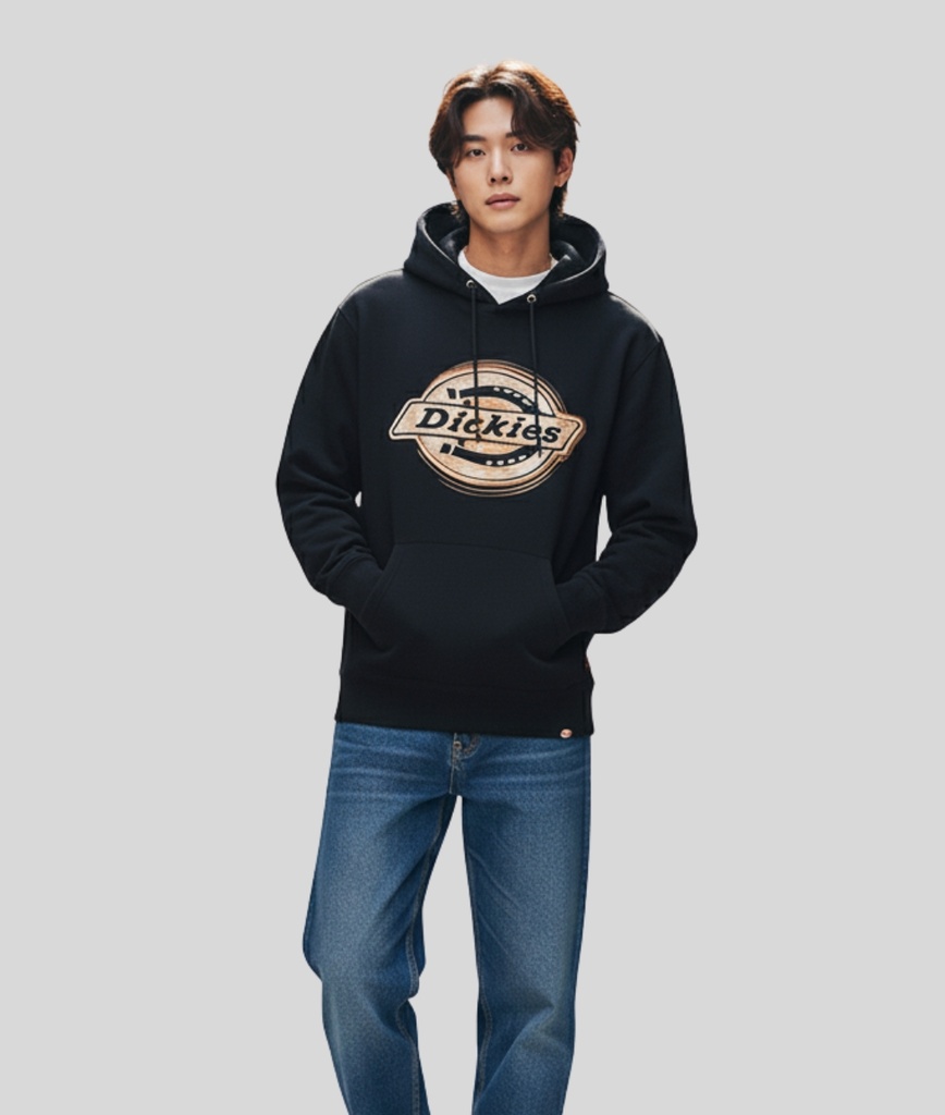  Fleece Print Graphic Hoodie