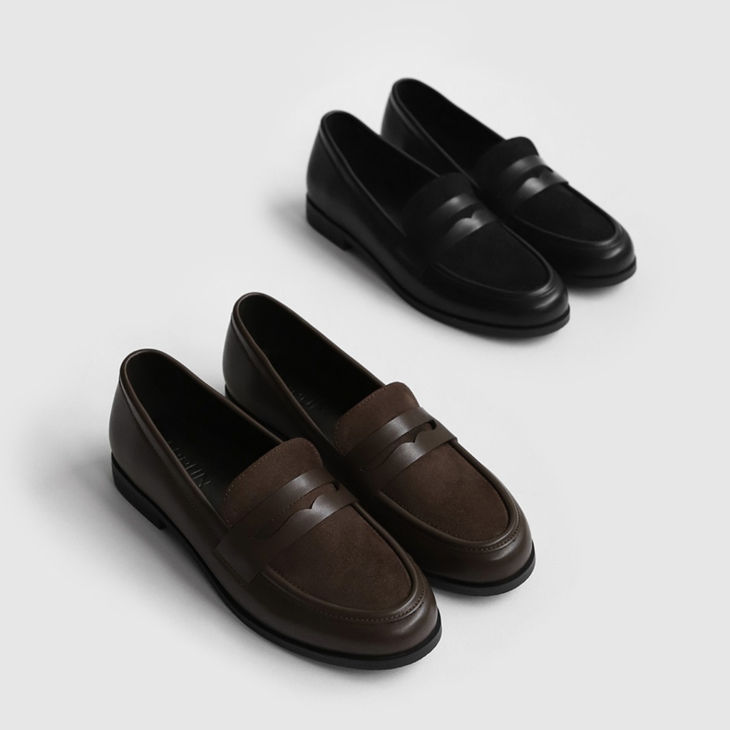 Carison Round Penny Loafers (2cm)
