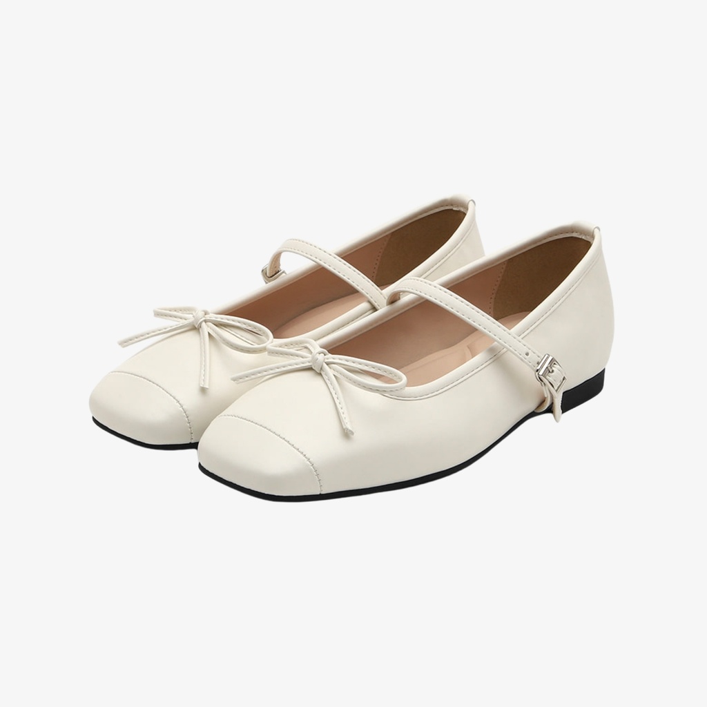 Clain Mary jane Flats (1cm)