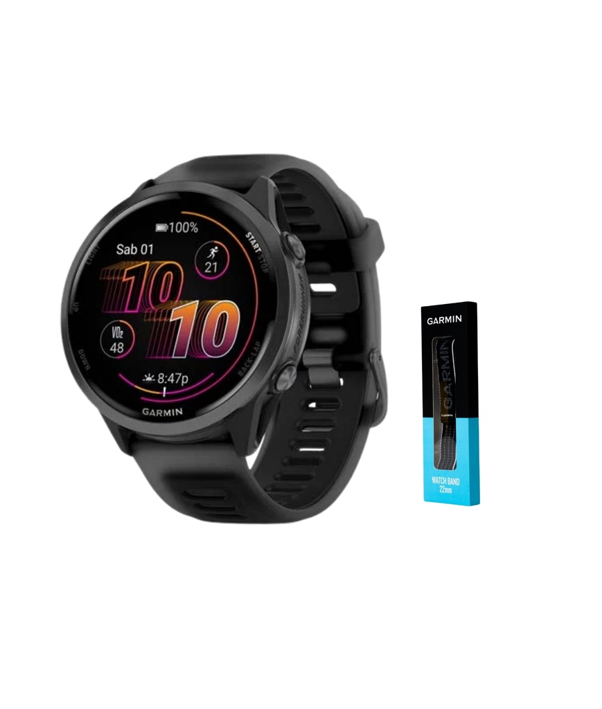 [010-02971-40] Forerunner 570 - 47mm Wifi, GPS (BLACK) | Free Extra Strap