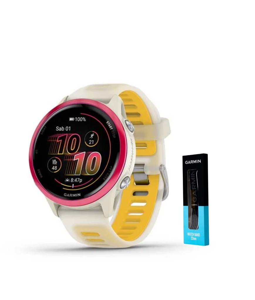 [010-02971-40] Forerunner 570 - 42mm Wifi, GPS (BONE/RASPBERRY/MANGO) | Free Extra Strap