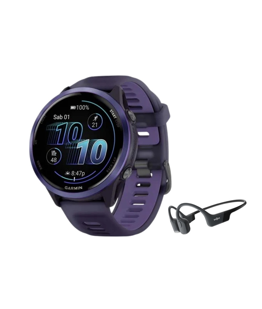 [010-02971-42] Forerunner 570 - 47mm Wifi, GPS (PURPLE/INDIGO) | Free AfterShokz Open Run
