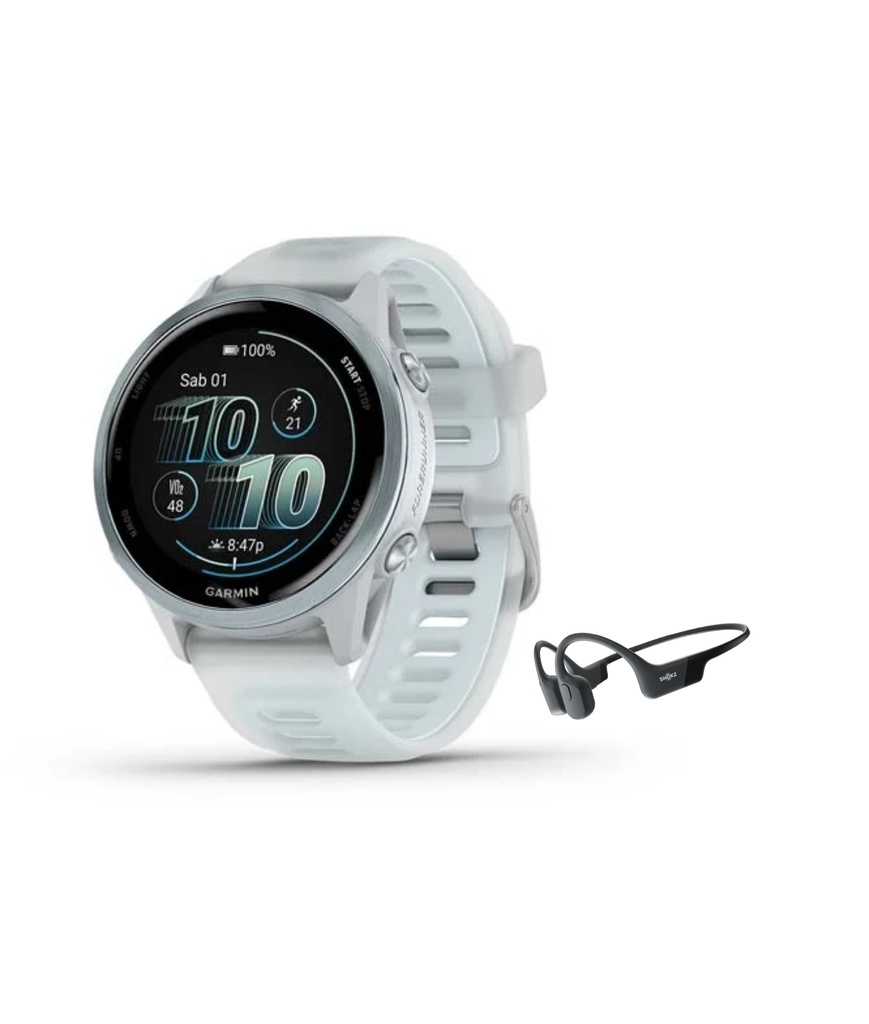 [010-02970-41] Forerunner 570 - 42mm Wifi, GPS (WHITESTONE/CLOUDBLUE) | Free AfterShokz Open Run