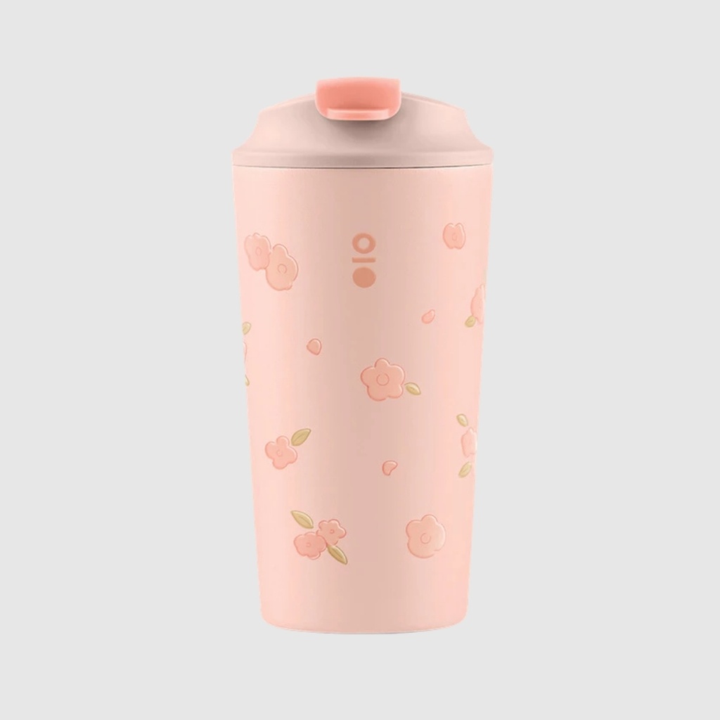 MT Winter Flower Sense Coffee Cup 16 Oz